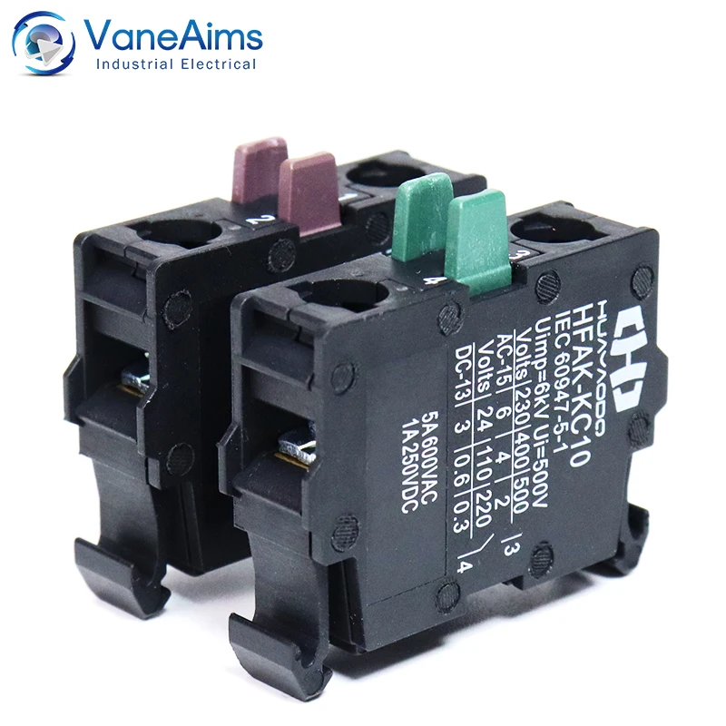 Pedal Switch Auxiliary Contact NO NC VaneAims Normally Open Normally Closed Replaceable Contacts for E-stop Foot Button Switch