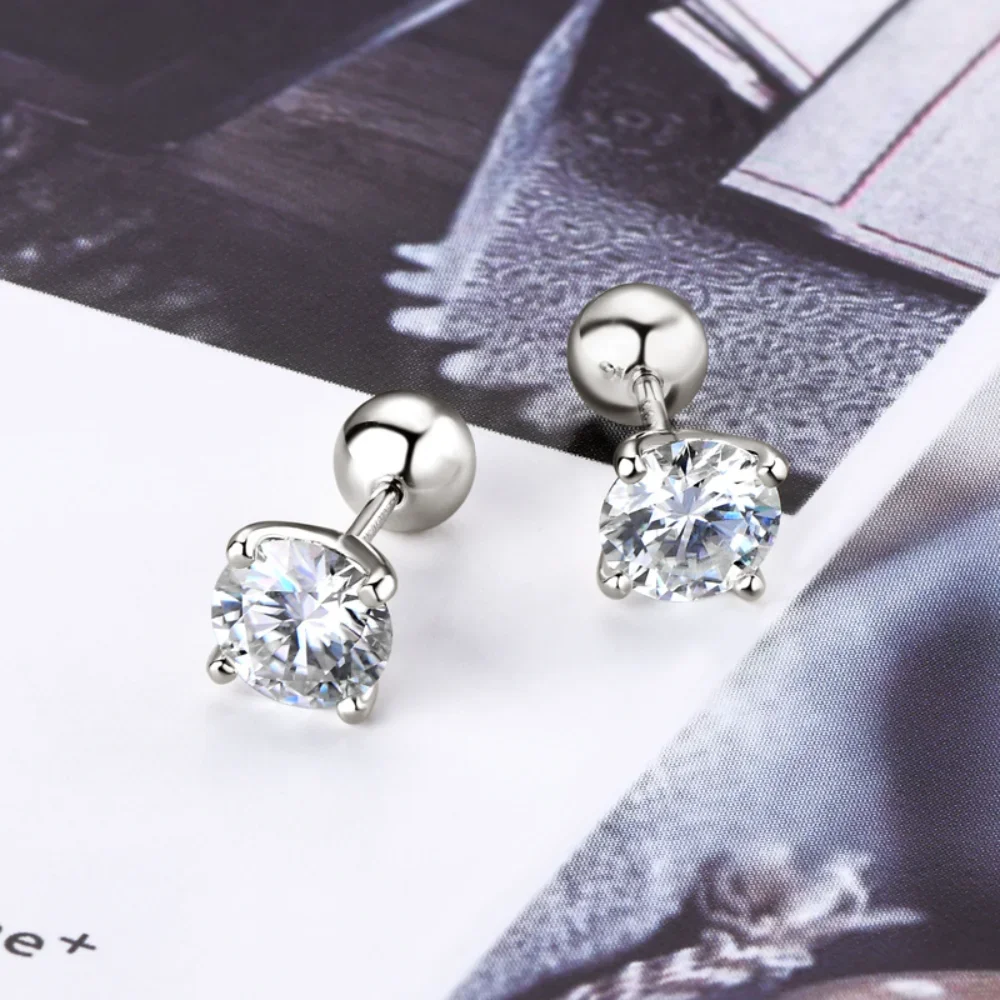 

LinkerLove 1ct Moissanite Stud Earrings for Women 925 Sterling Silver Diamond Earrings with GRA Birthday Party Fine Jewelry Gift
