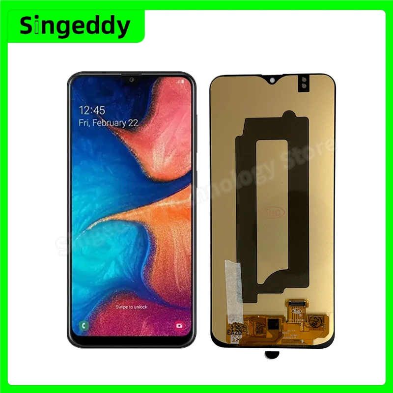 

A20 LCD Display, A205, SM-A205F, Touch Screen, Digitizer Sensor Assembly, Complete Replacement, Phone Repair Parts, 6.4 Inch