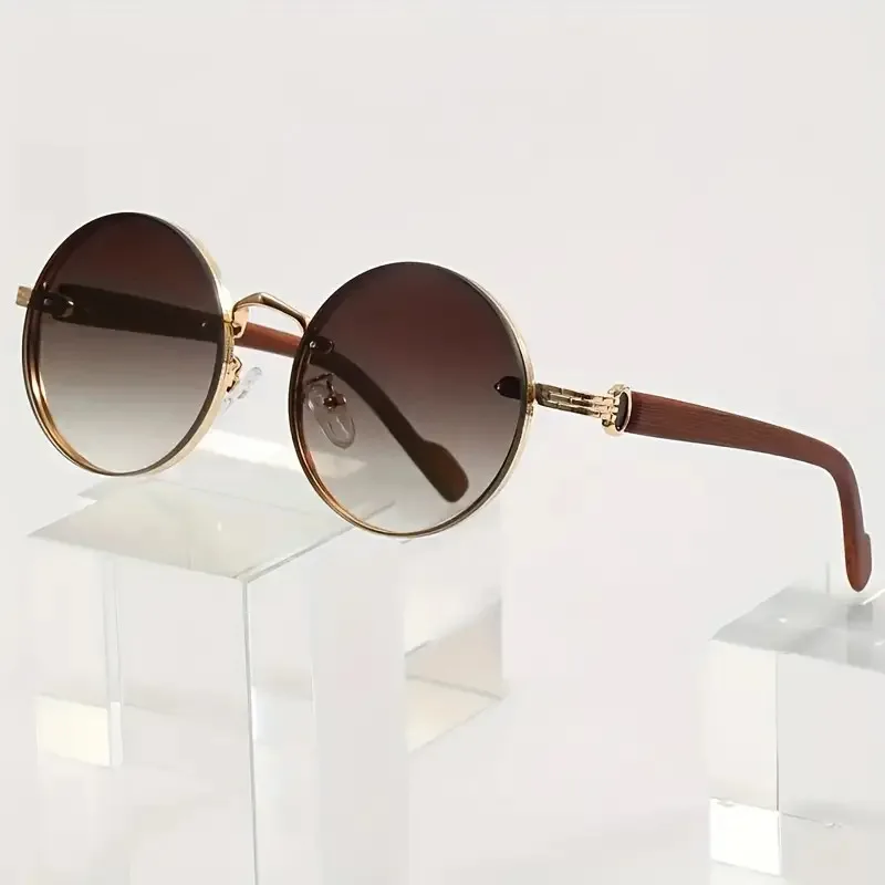 Herren Retro Runde Punk-Brille im Minimalistischen Stil, Unisex-Brille, Perfekt für Geburtstagsgeschenke und Fotografie-Requisiten