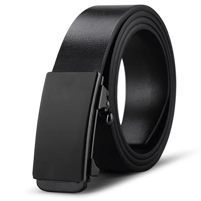 

Men's toothless automatic buckle leather belt for men's business casual versatile simple men's middle-aged and young trousers