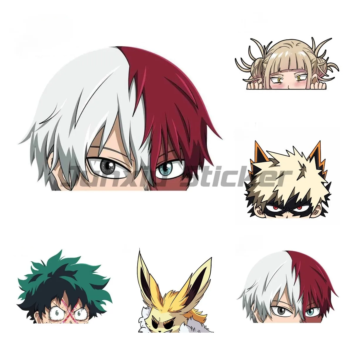 

My Hero Academia Bakugo Game Anime Car Stickers Decal Waterproof PVC for Windshield Bumper Motorcycle Helmet Decal