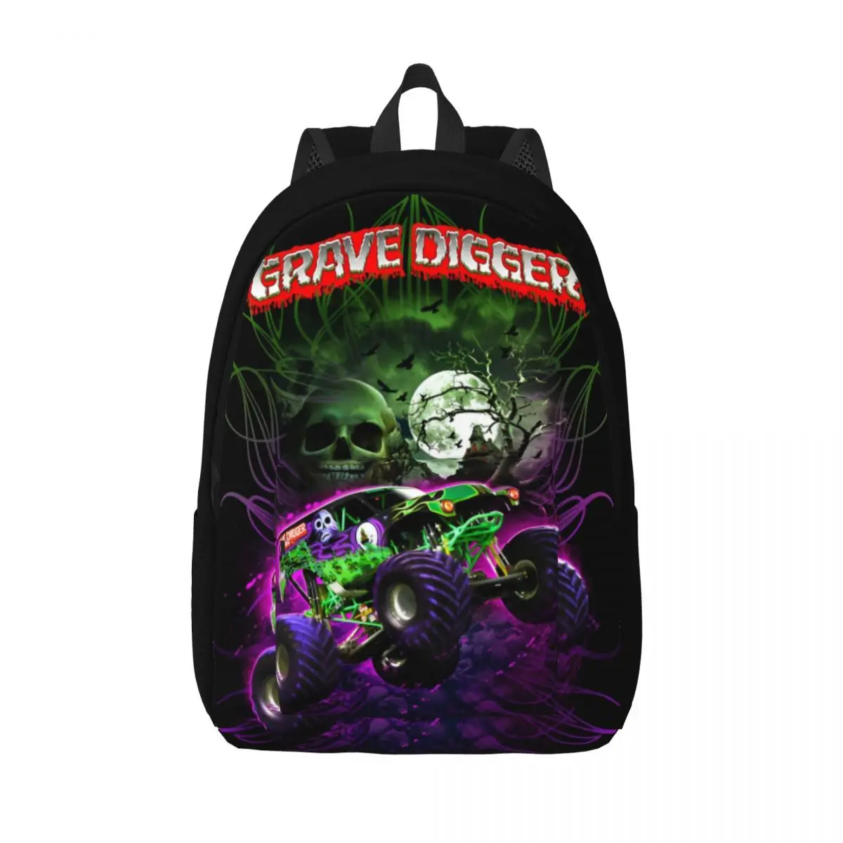 

Grave Digger-Monster Jam Monster Trucks Backpack for Men Women Casual Student Hiking Travel Daypack College Shoulder Bag Gift