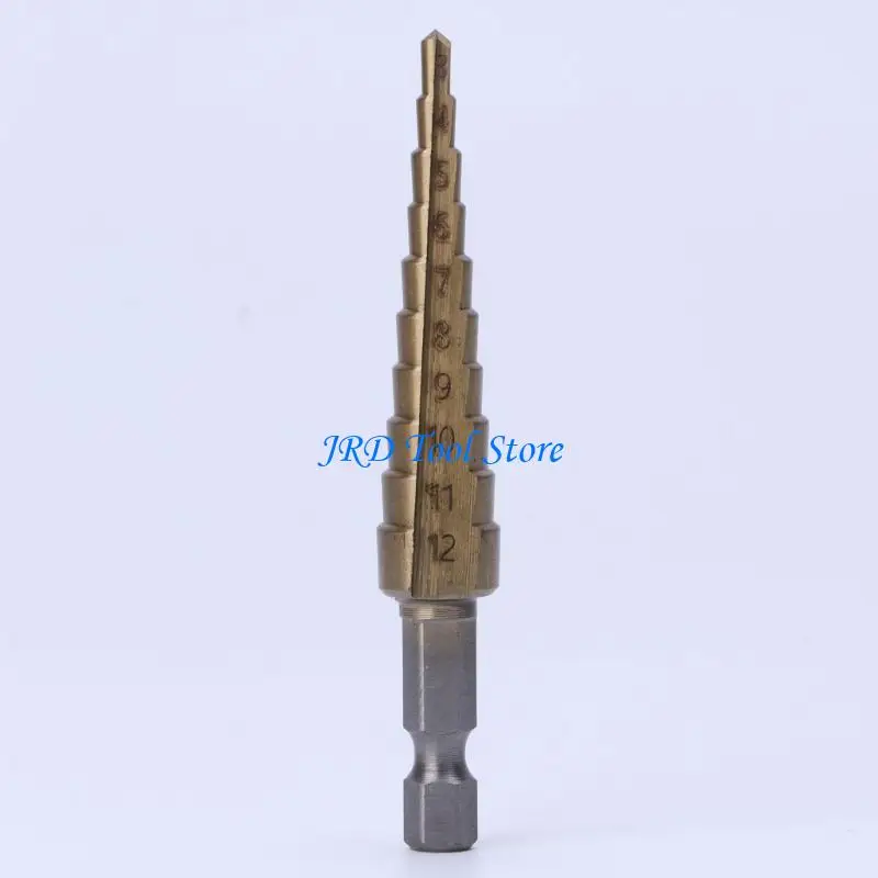 A2UD HSS TITANIUD STEP STEP DRILE набор 1/4 "шестнадцатилетний хвостовик 3-12 мм