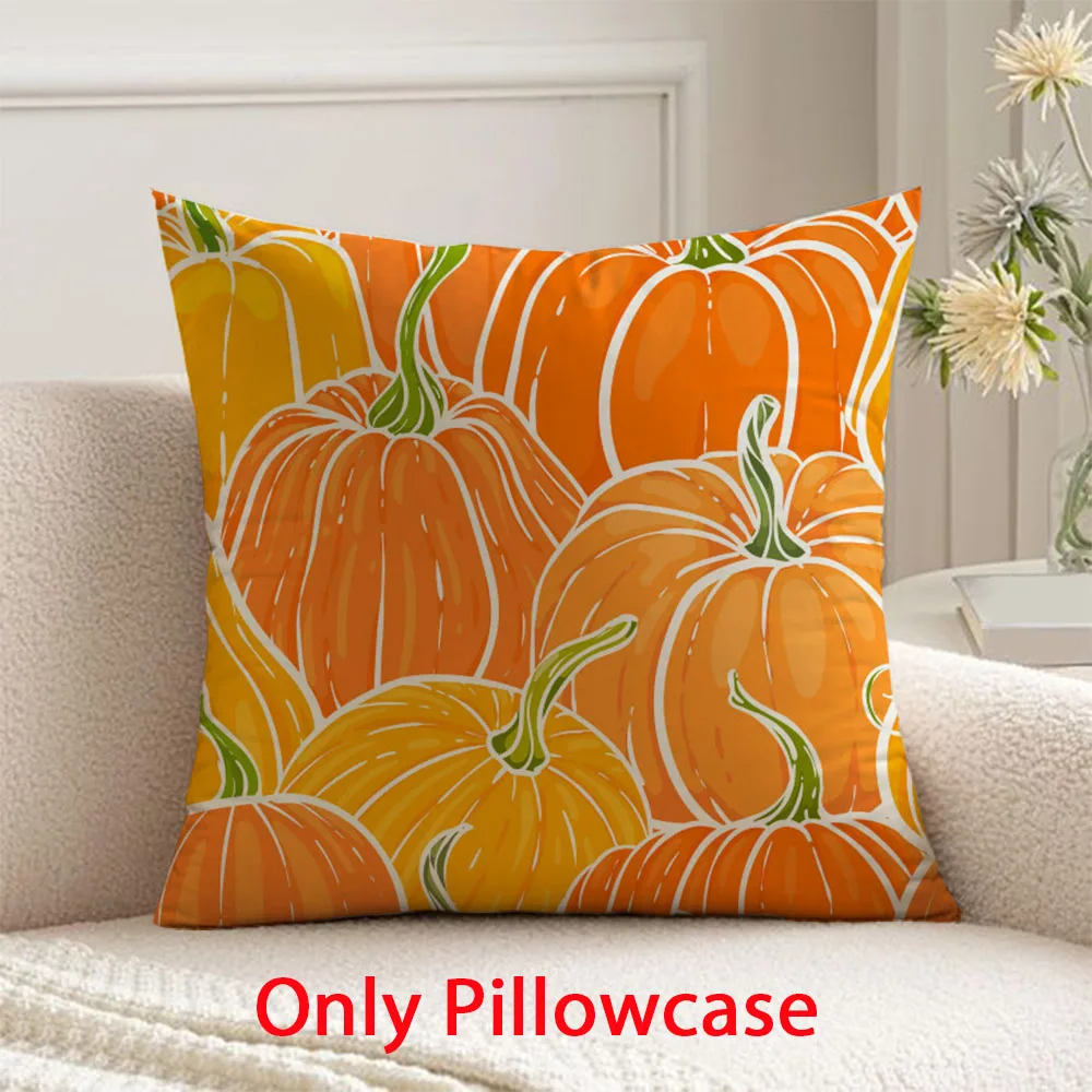 

autumn Pillow cover fall decorative 45x45 cushions cover for Harvest Festival pillow case Pumpkin pattern decorative cushions