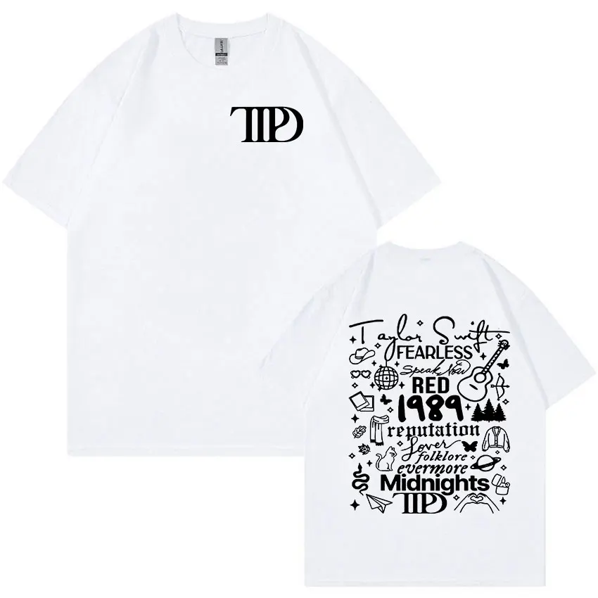 2024 The Tortured Poets Department New Album T Shirt Man Women Hip Hop Fashion Harajuku T-shirts Casual Oversized Cotton T-shirt