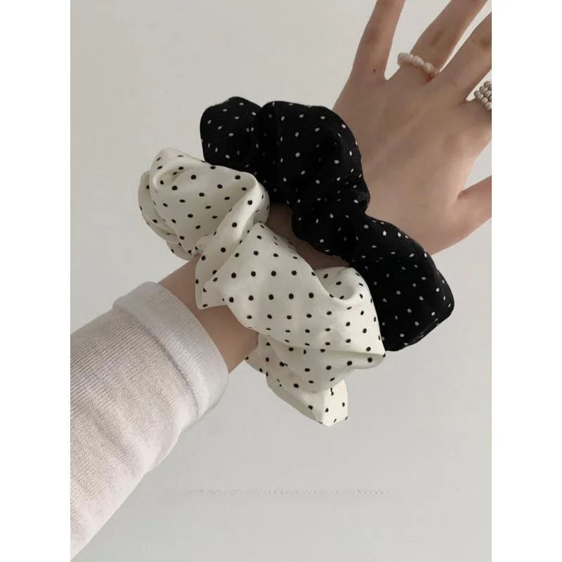 

Faionable Polka Dot Hair Ties Big Intestine Ring Hair Ba Simple Head Ropes Korean Sle awl for Girls Sweet Sle