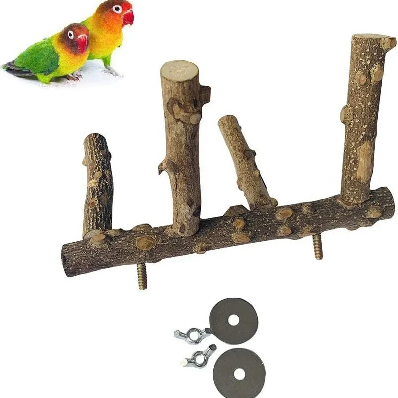 Bird rack, bird toy, bird cage accessories, supplies, Sichuan pepper, wooden stand rod, stand pole, perch, parrot toy