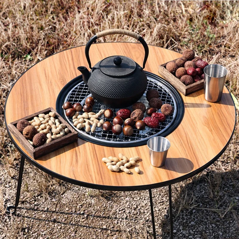 Multifunctional portable charcoal grill, household bbq grill outdoor, bbq table, barbecue grill