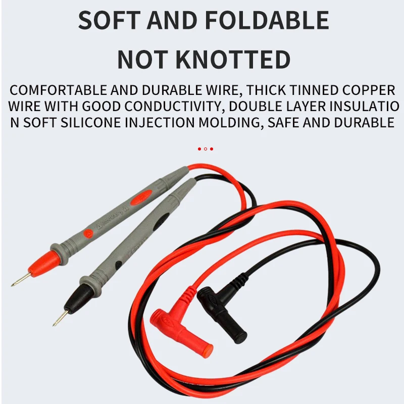 1คู่ Universal Digital Thin Tip เข็มมัลติมิเตอร์ Multi Test Lead Probe สายไฟสายไฟเครื่องทดสอบมัลติมิเตอร์1000V 10A 20A
