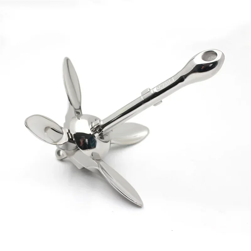 Marine Boat Yacht Accessories 1.5kg Boat Folding Grapnel Anchor 316 Stainless Steel 3.3Lb Anchor