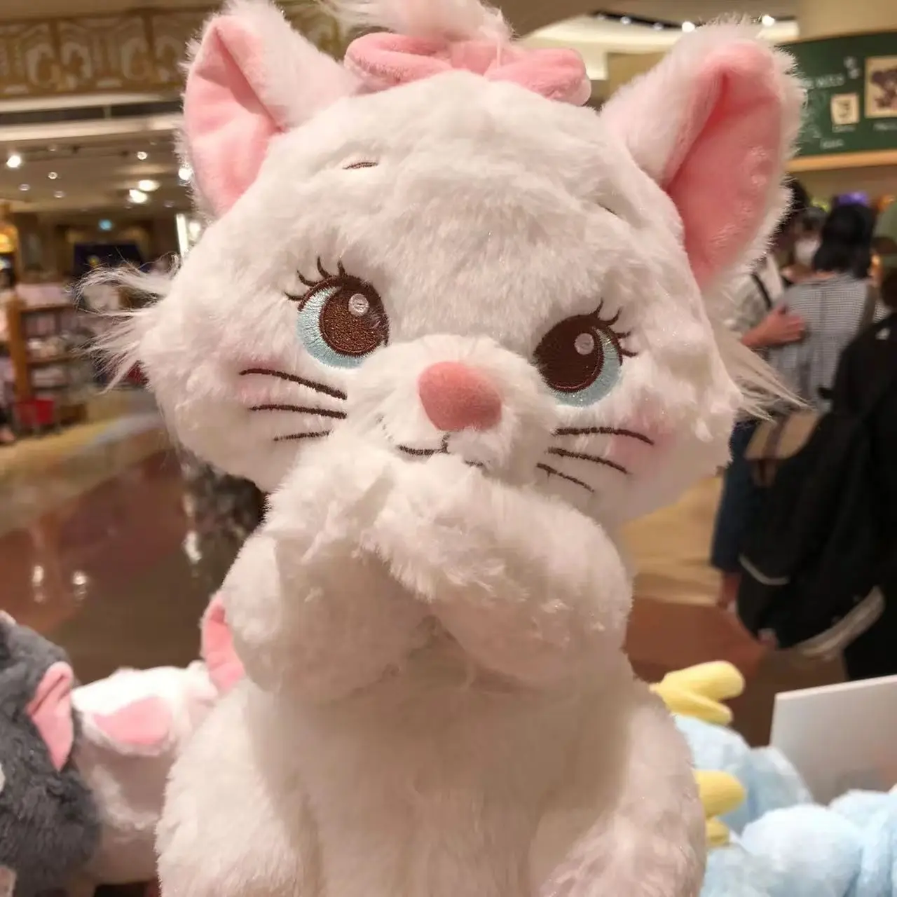 Nueva muñeca de gato María, muñeca sentada de felpa de dibujos animados, corazón cautivo, rosa, chica Kawaii, corazón, ojos grandes, gato, regalo exquisito y hermoso