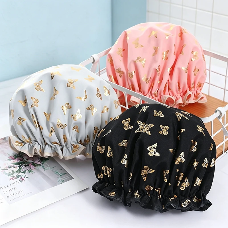 Shower Caps Waterproof Bathing Cap for Women Donuts for Hair Bonnet Douche Swimming Cap Shower Suit XYM004