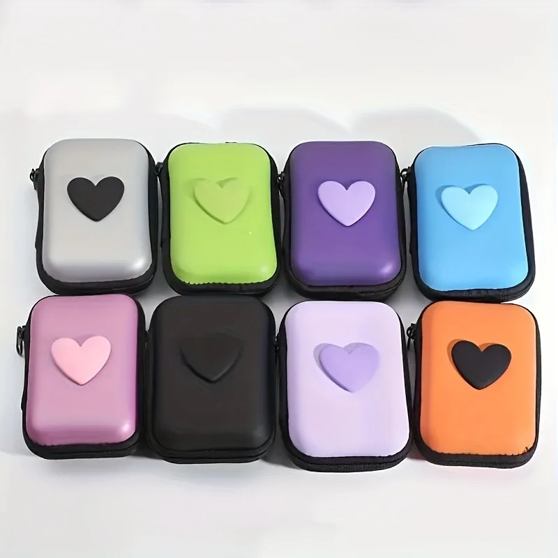 3D Love Heart Kopfhörer Datenkabel Aufbewahrungstaschen Ladegerät Power Bank Rechteckige Box Reißverschlusstasche Taschentasche – Detail 8