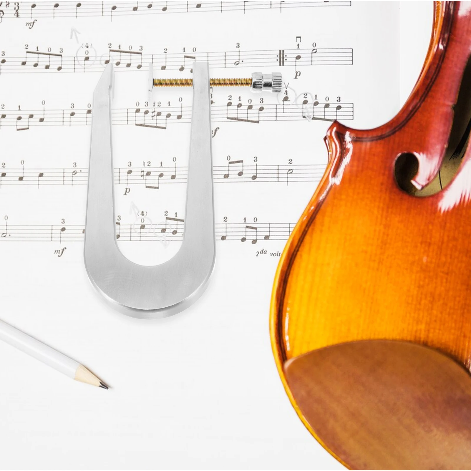 

Violin Beam Clamp Metal Tool for Small Medium Large Violins Soundpost Making Gluing Guitar Capo Adjustable Depth Professional