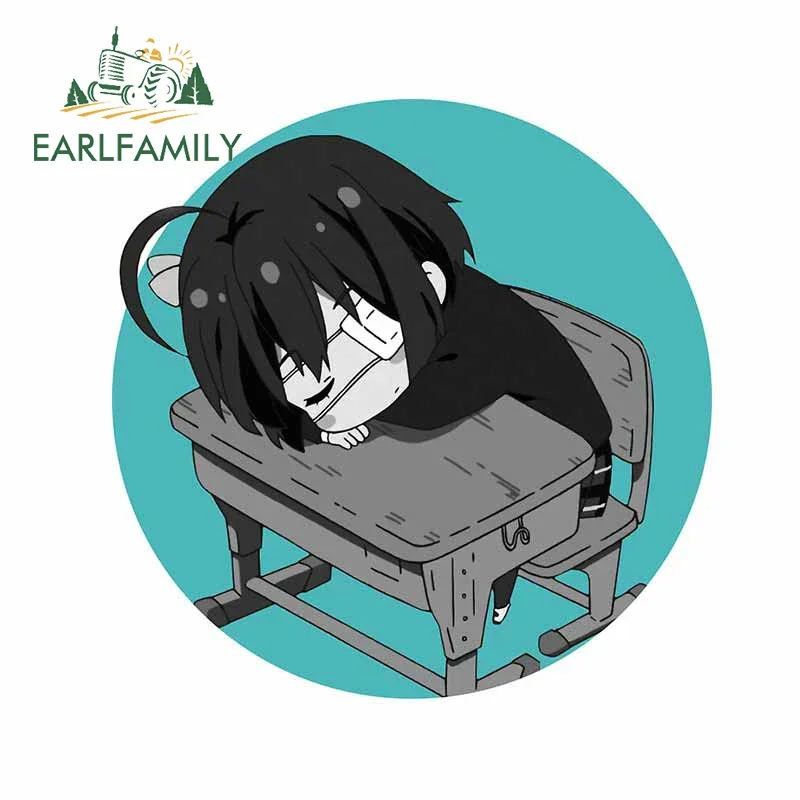 

EARLFAMILY 13cm x 12.7cm For Rikka Personality Car Stickers Vinyl Car Wrap Decal Air Conditioner Scratch-Proof Decoration