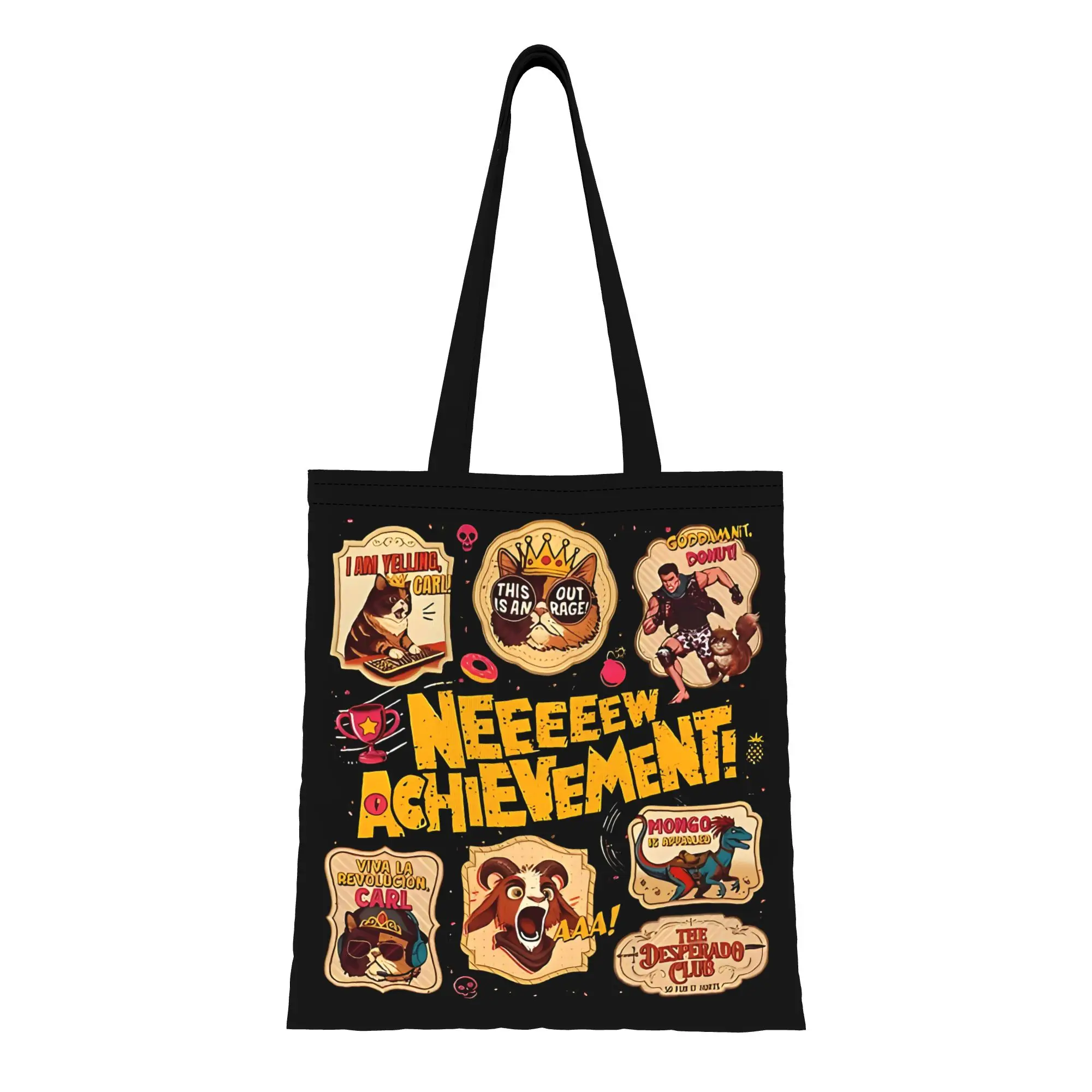 Dungeon Crawler Carl canvas tote bag,  urban style for daily shopping and casual outings