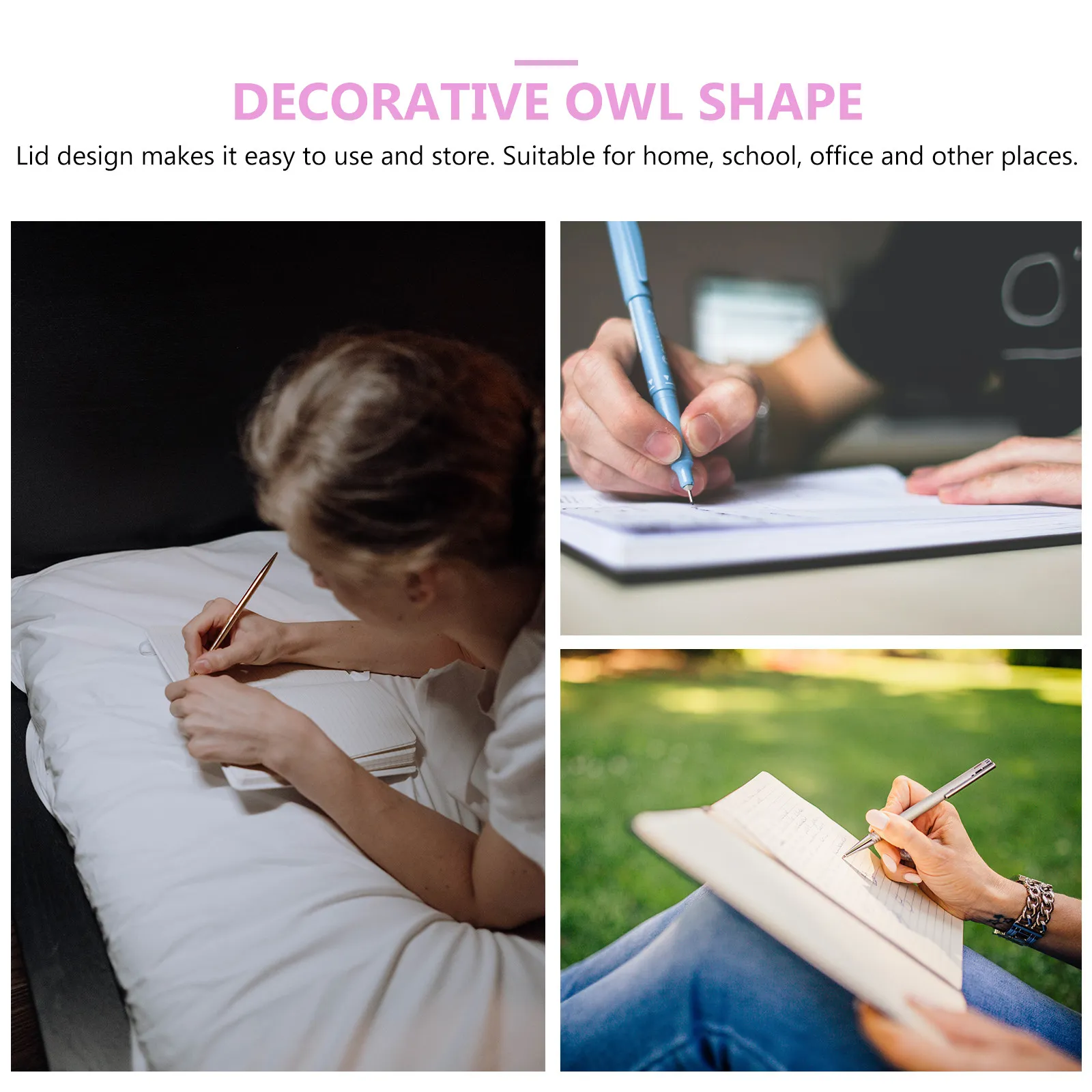 4Pcs Owl Ballpoint Pens – Smooth Writing, Leak-Proof, Cute Decorative Pens for Students, School, Home & Office