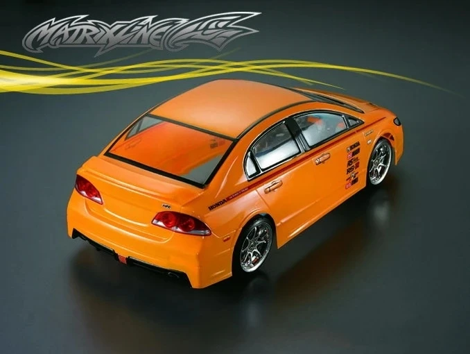 1/10 PC RC Karoseria Civic FD2/FN2 Type R Sedan 4-drzwiowy 195mm Szerokość Przezroczysta Karoseria z Kloszem Lampy Do 3R Mst Yokomo Hpi Hsp