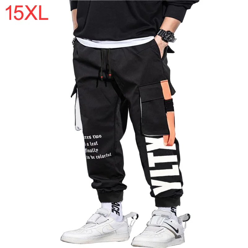 Spring Large Size Puffy Workwear Casual Loose Trousers Plus Size Personalized Tide Large Size Fatty Sweatpants 15XL 12XL 200KG