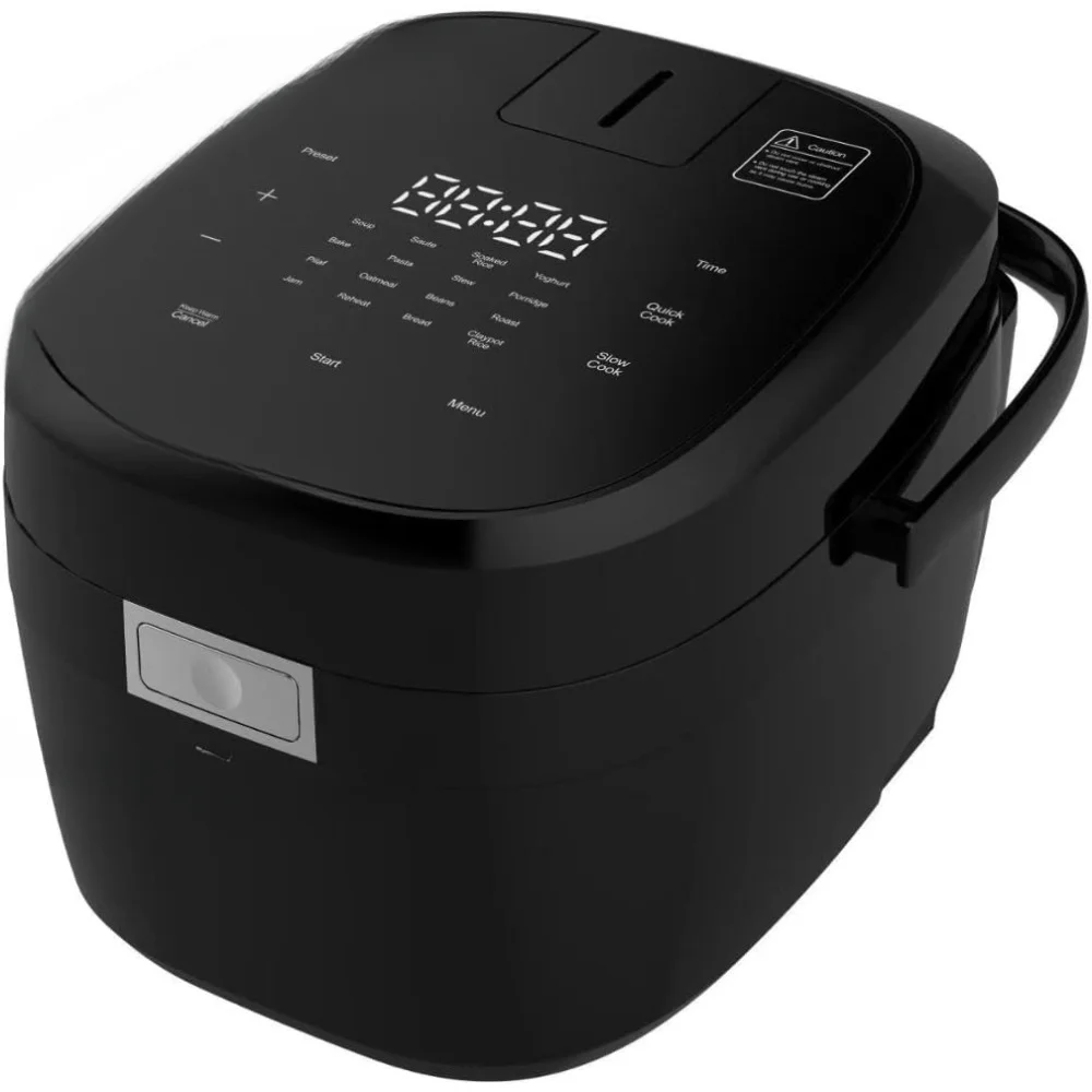 

Rice Cookers With Steamer, 1.5L 6 Cup Pressure Induction Heating Rice Cooker, LED display & 16 menu settings, Rice Cooke