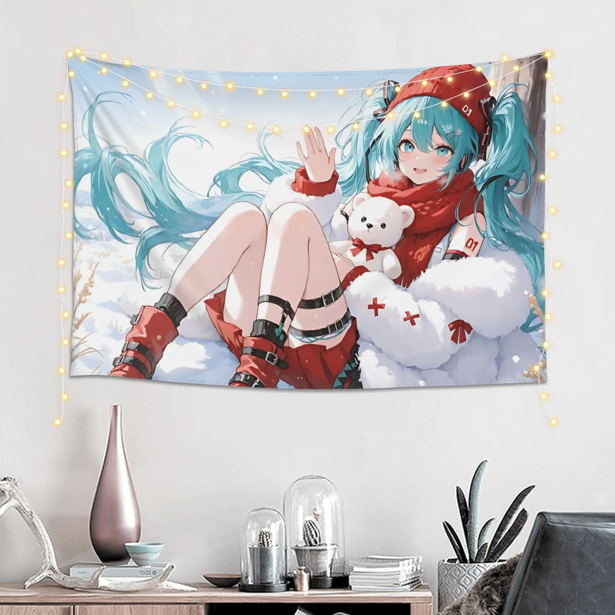 Cutecore Your Christmas Gift  Hatsune Miku Tapestry Bedroom Decoration  Wall Hanging Blanket Tapestry Cool Stuff For Room