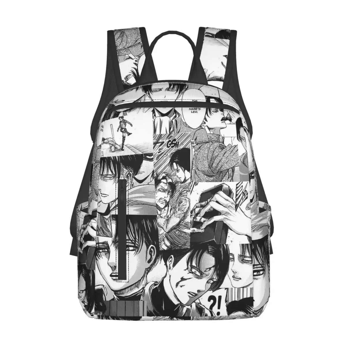 リヴァイ・アッカーマン-進撃の巨人-バックパック-デイパック-大容量-男の子-女の子-ブックバッグ-スクールバッグ-ショルダーバッグ-メンズ-レディース