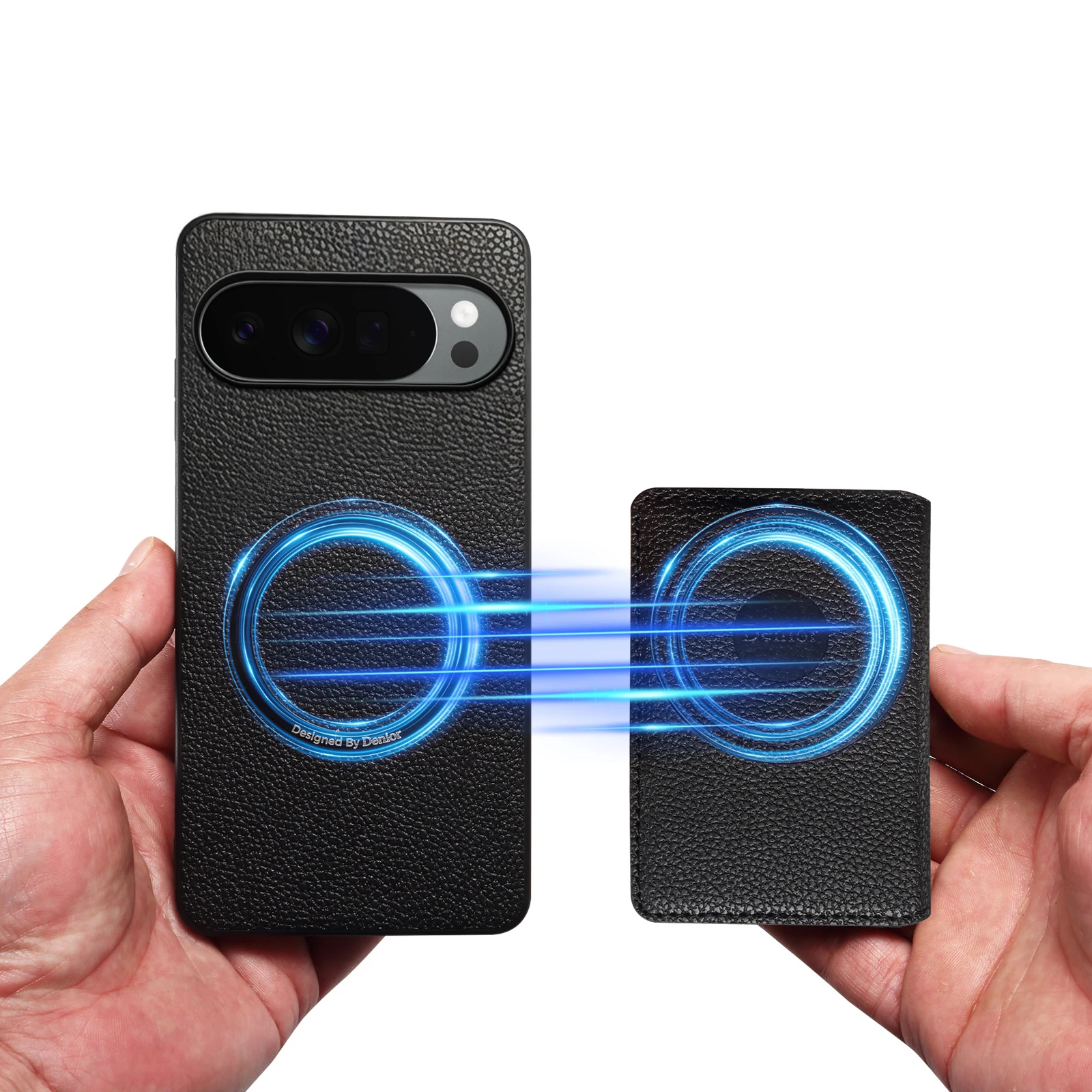Magnetic Wireless Charging Phone Case Faux Leather Card Bag Wallet Stand Card Box Support for Google Pixel 10 Pro XL 9A 8 7 - view 3