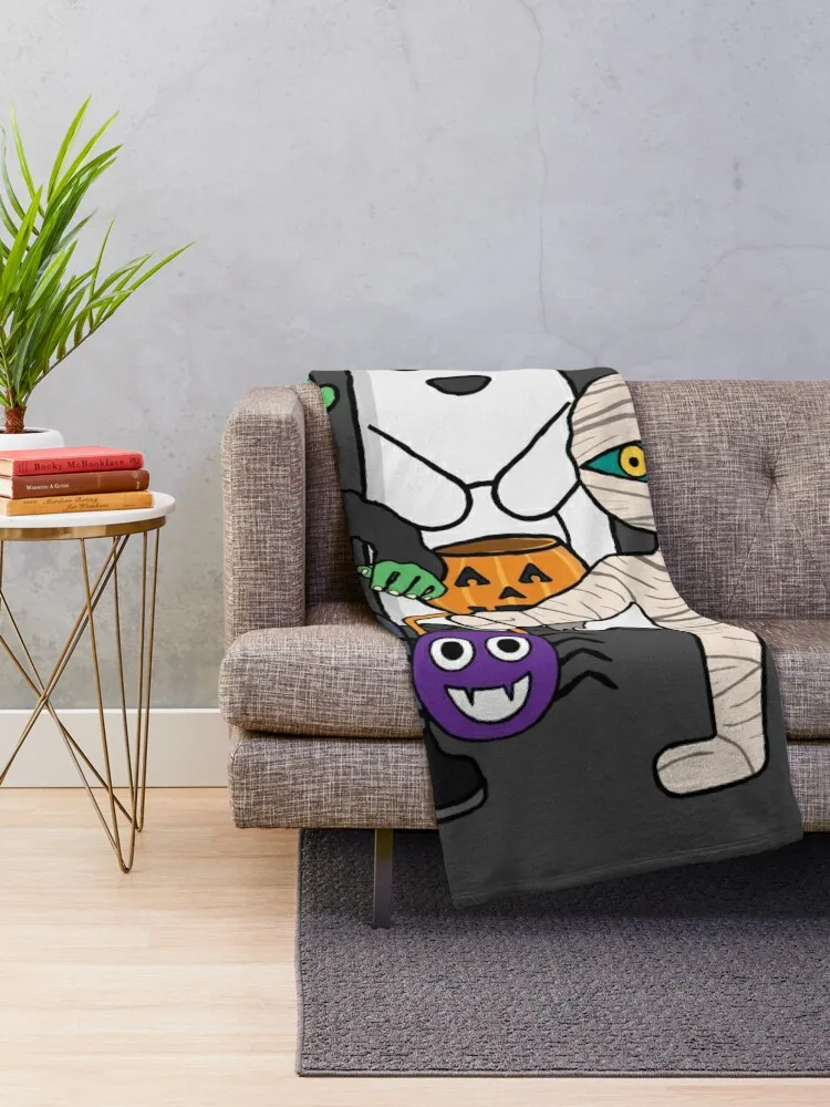 Little Ghouls Throw Blanket Soft Big wednesday Blankets