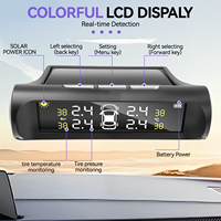 TPMS Car Tire Pressure Monitor Intelligent Real Time Monitoring External Wireless Solar Tire Pressure Detection Monitor 4 Sensor