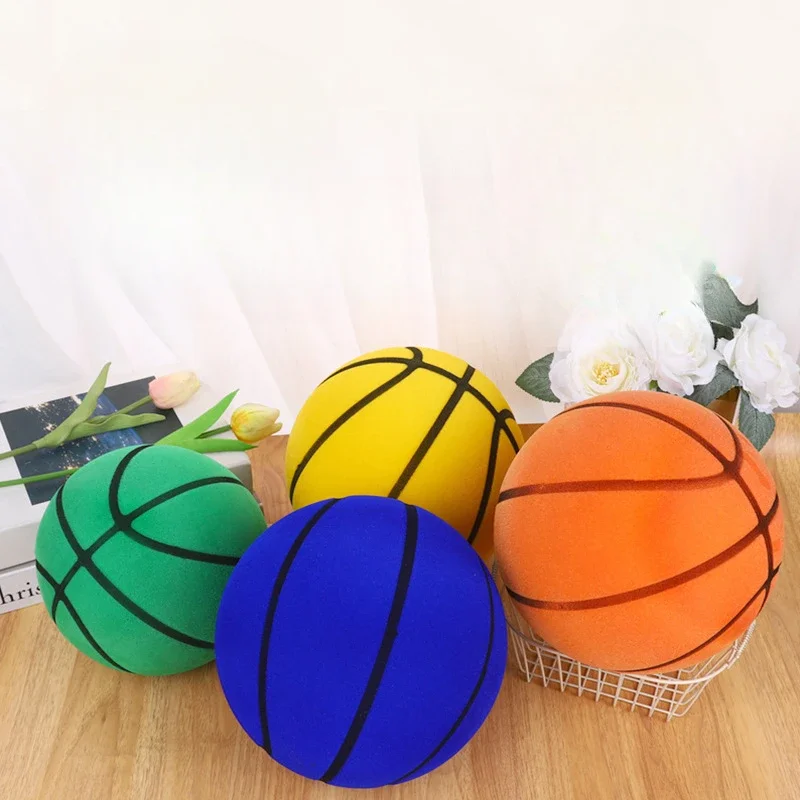 Pelota silenciosa de baloncesto para niños, juguete de entrenamiento para interiores, se puede limpiar con agua sin caídas, producto nuevo