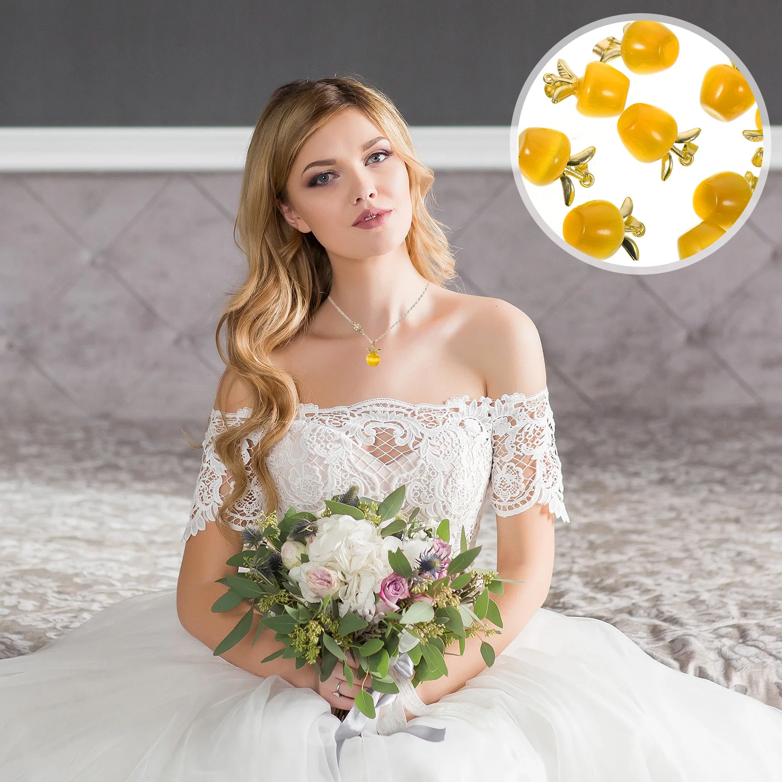 

10Pcs Cat's Eye Stone Pendants Smooth Lightweight Charms for DIY Jewelry Making Handmade Crafts Birthday Wedding Decor