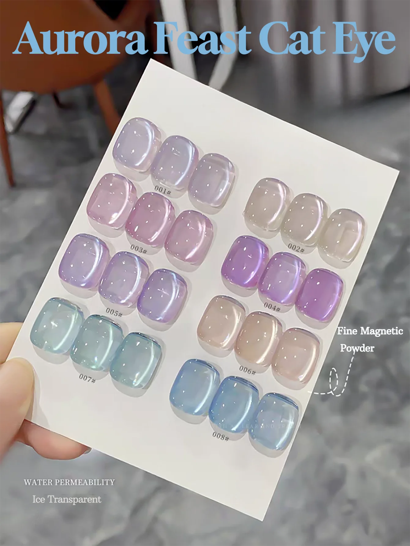 

1 шт. TC Summer Nails Aurora Feast Cat Eye Гель-лак для ногтей 2025 Новый стиль Сверкающие Aurora Ice Island Стеклянные бусины для ногтей Suuplies