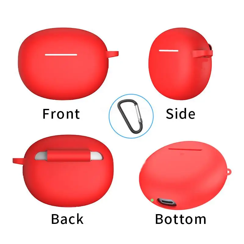 Цветной силиконовый чехол для Xiaomi Redmi Buds 4 Active, наушники-вкладыши 4, футляр для наушников, зарядная коробка, чехол с брелоком