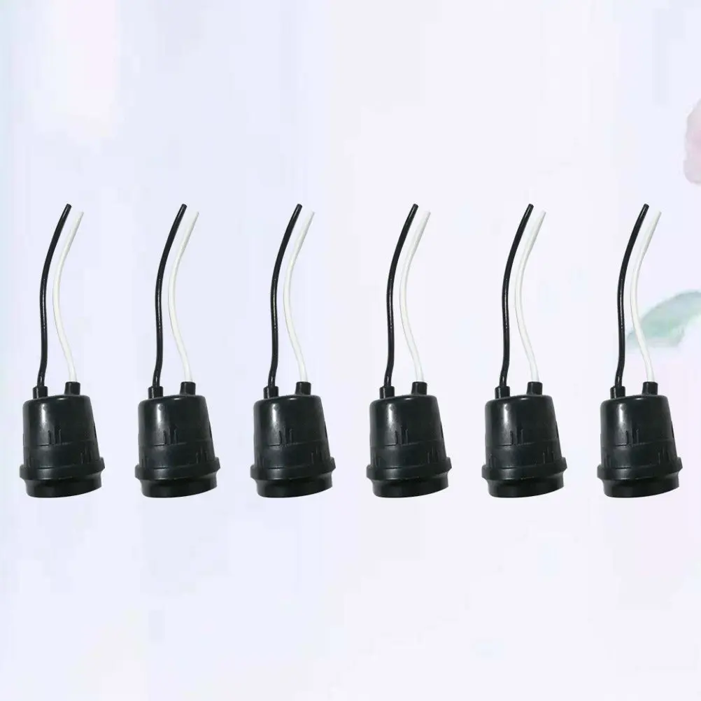 

Комплект из 6 водонепроницаемых патронов E27 4А 250В из бакелита для потолочного монтажа, для коридора, балкона, использования внутри и вне помещений