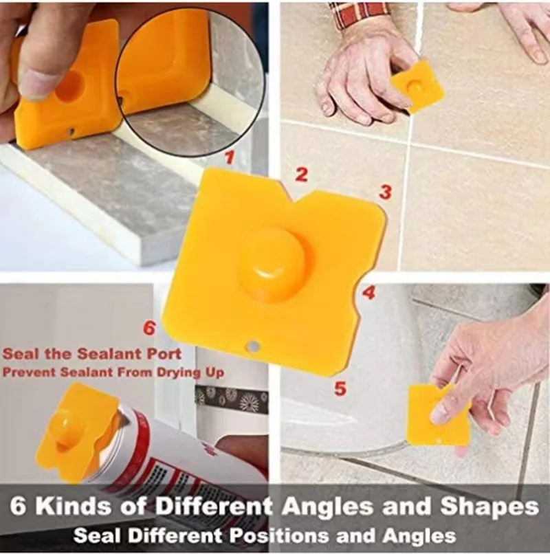 New 5Pcs Caulking Nozzle Applicator Finishing Tool Spatula Plastic Glue Shovel Tile Joints Floor Silicone Remover Hand Tool Set