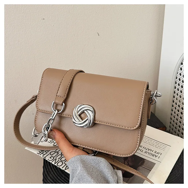 2025 Nuovo! Borsa da donna semplice in tinta unita - Lusso e versatile, spalla/tracolla, borsa quadrata piccola di fascia alta