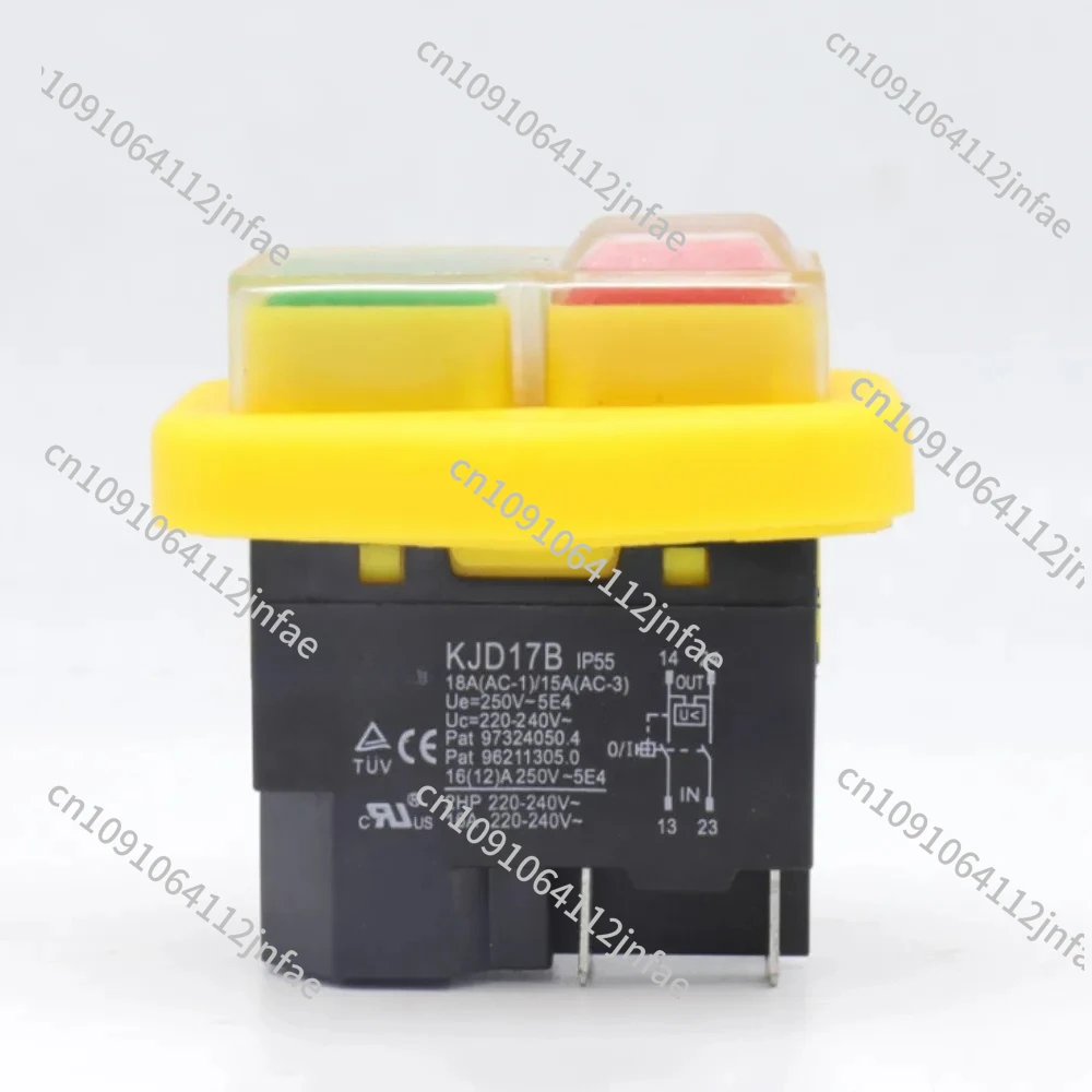 KJD17B Waterproof Push-button Switch 220V-240V 16A 4-pin Power Tool Switch
