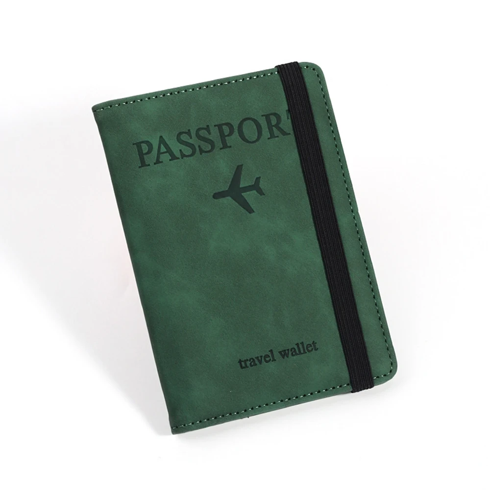 Personalisierter PU-Herren-RFID-Passhalter im 2-Style-Umschlag-Design, Flugzeugmuster Bedruckte Diebstahlsichere Passbörse, Minimalistisch – Detail 15