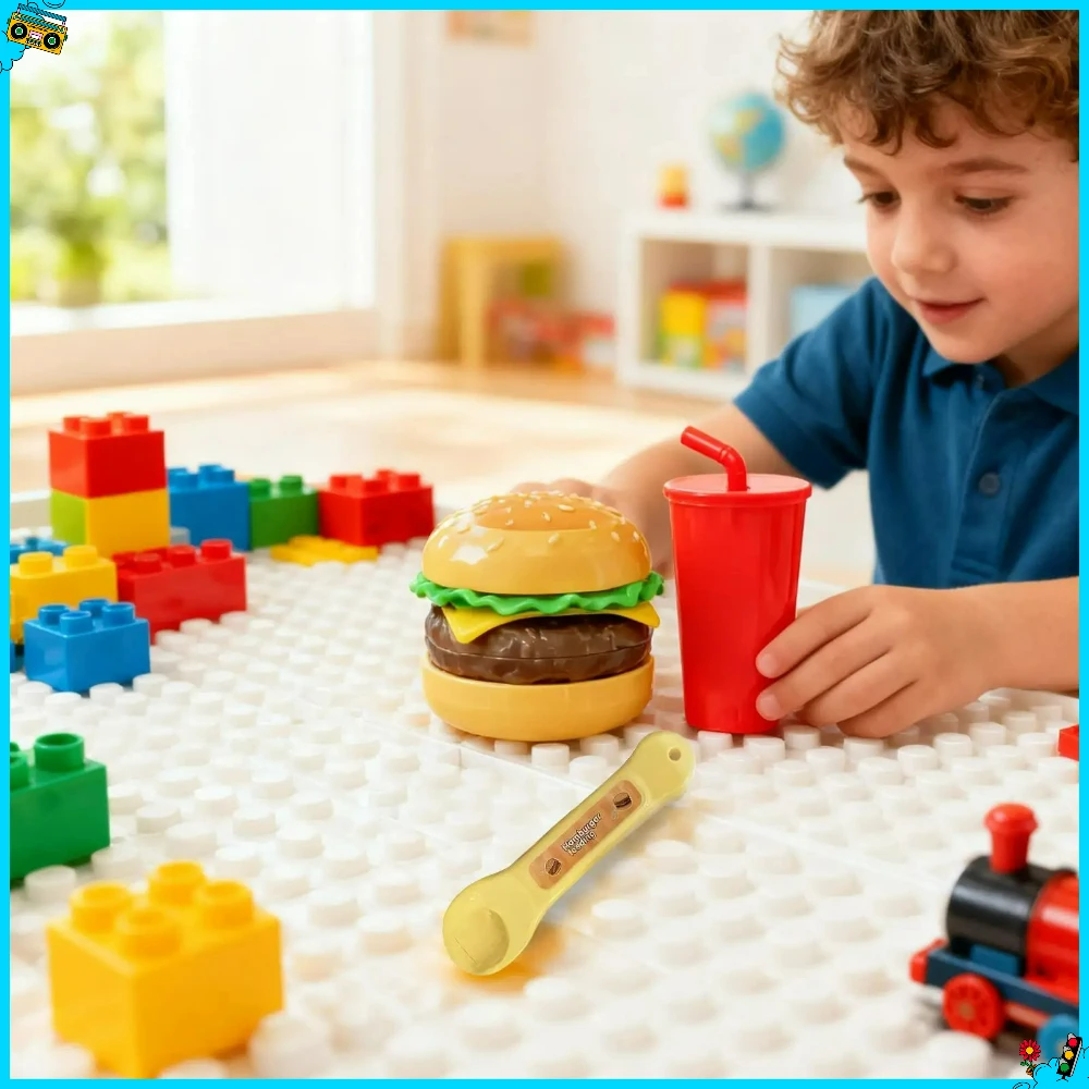 NEW Food Feeding Toy Simulation Food Pudding Hamburger For Doll Classic Toy Kids Kitchen Toys Role Play Early Education