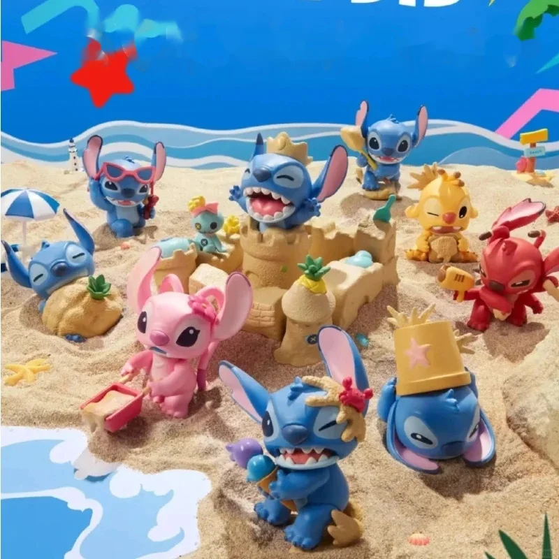 Nieuwe echte Disney Stitch Sandcastle Melee Blind Box Reuben Scrump Angel beweegbare anime figuur trendy speelgoed mysterie cadeau