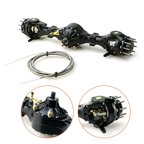 Lesu 1/14 Rc トラックスペア金属差動ロックフランジフロントアクスルリモートコントロールオオハシトラクター Tamiyaya 車 Th02059