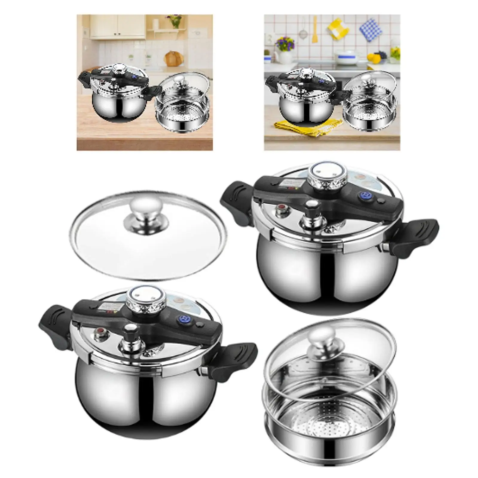 

Pressure Cooker Pot Stew Soup Pan Room Single Hand Operation Pressure Canner