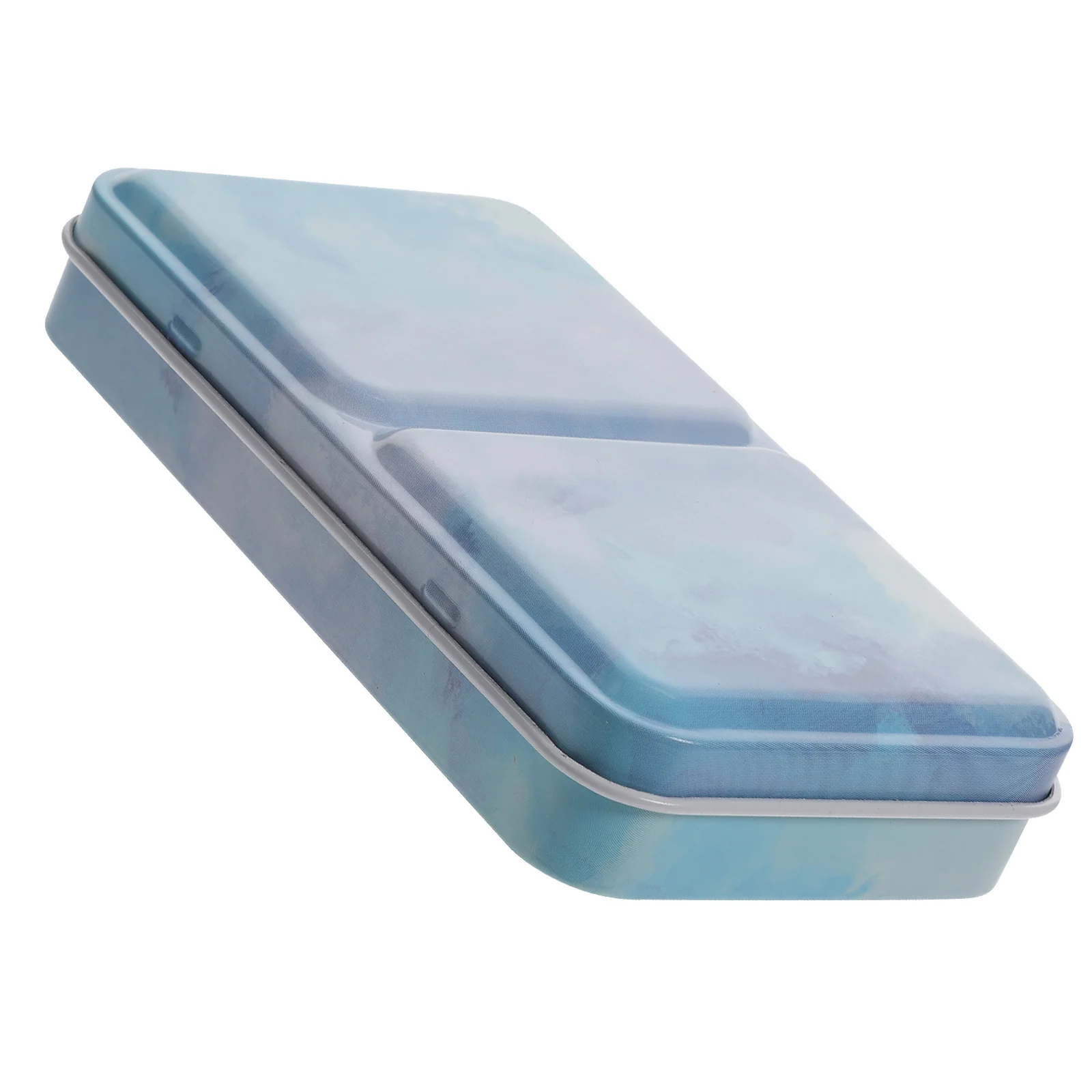

Watercolor Iron Box Paint Case Portable Mixing Tray Metal Boxes for Artist Student Tin Palette Empty