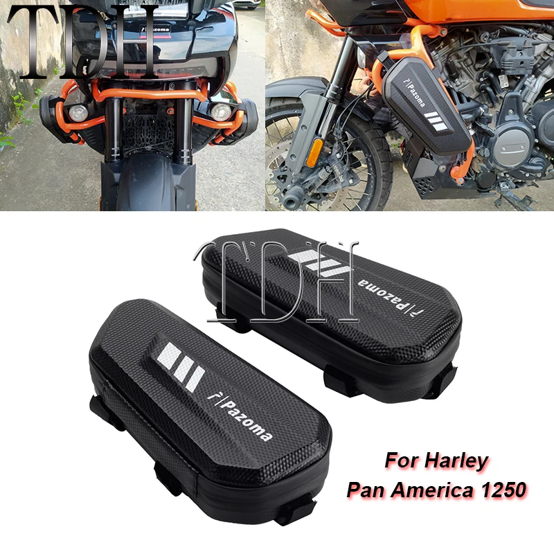 Engine Guard Highway Crash Bar Hanging Bag Side Bags Engine Pack Hard Shell Bags For Harley Pan America 1250 S 2021-UP Toolbox