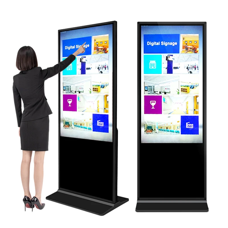 

Floor Stand 55 Inch 4k Android Indoor Digital Signage Video Wall Advertising Playing Equipment