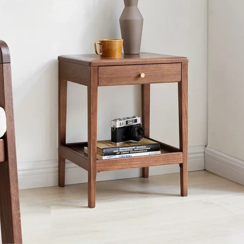 Solid wood edge table, sofa edge cabinet, small coffee table, bedroom storage, narrow bedside cabinet