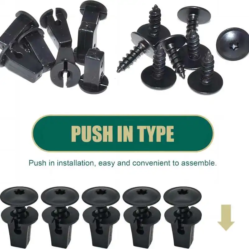 

20PC Bumper Arch Mud Flaps Undertray Splashguard Wheel Arch Torx Screw FOR VW Torx Durable Automotive Parts