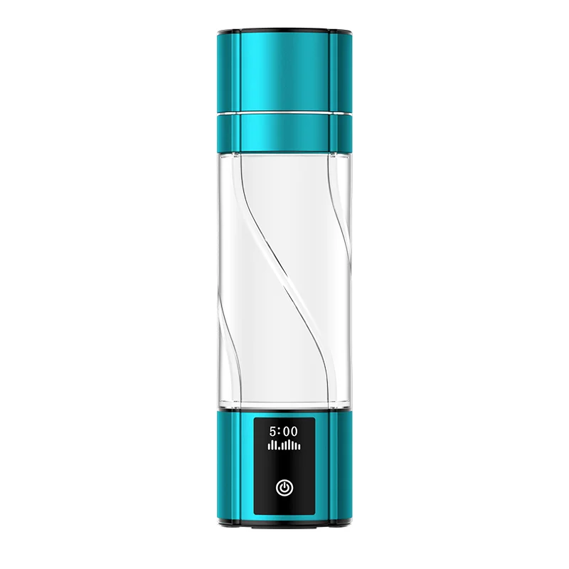 2025 Custom Logo Hydrogenated Cup H2 Rich Hydrogen Ion Water Bottle Portable Glass Best SPE PEM Technology New Model