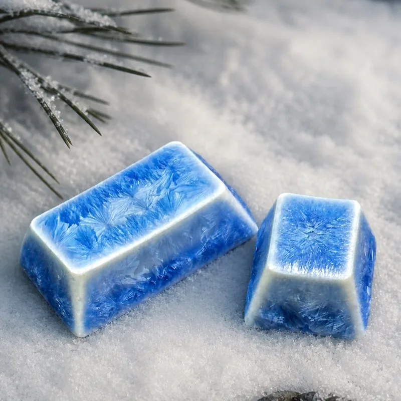 2ind Kite Blue | MAGIC Crystalline Ceramic Keycaps Custom Cherry profile Ceramics MX keycap cute handmade artisan point key cap